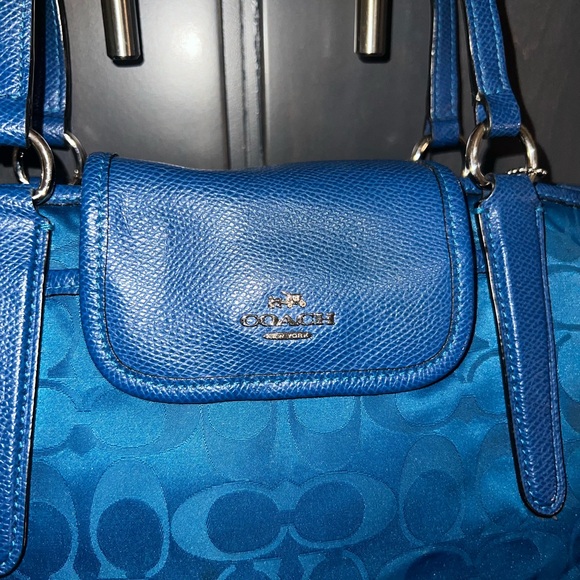 Coach Blue Signature Tote Bag - Picture 2 of 9